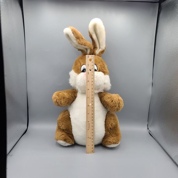 Daekor Vintage Pot Belly Bunny Rabbit Brown White 1979 16” Plush Stuffed Animal - Picture 4 of 16
